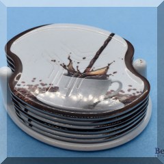 K09. Plastic coffee coaster set. - $5